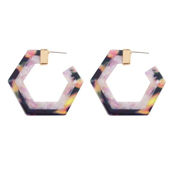 LAST ONE!!! Multicolored Geometric Hoops - Picture 2 of 2